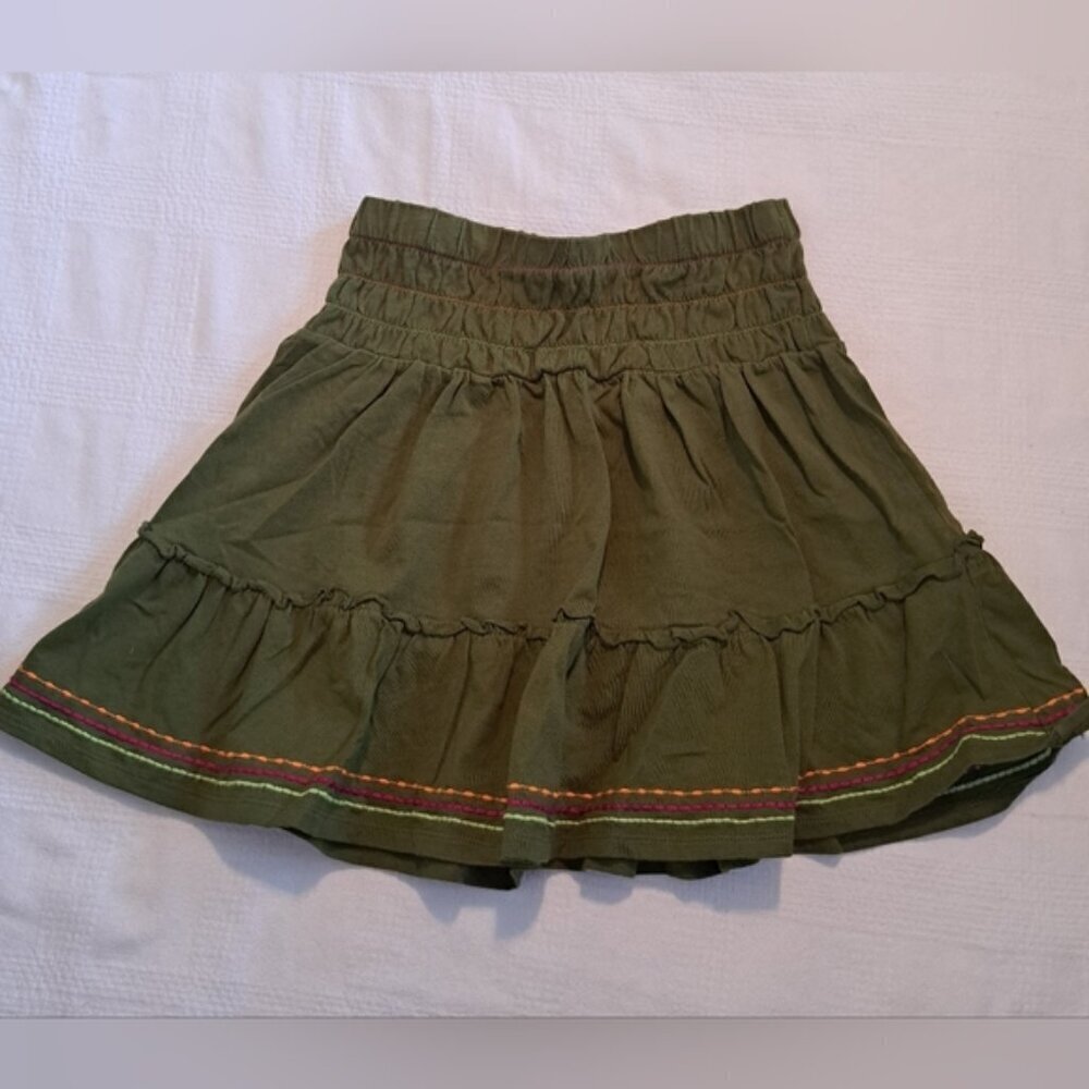 Gymboree girls size 9 olive green skirt, VGUC